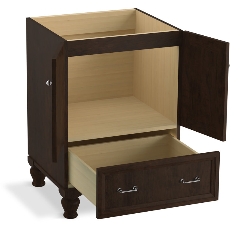 Base de meuble-lavabo simple 24 po Damask, Suède Claret