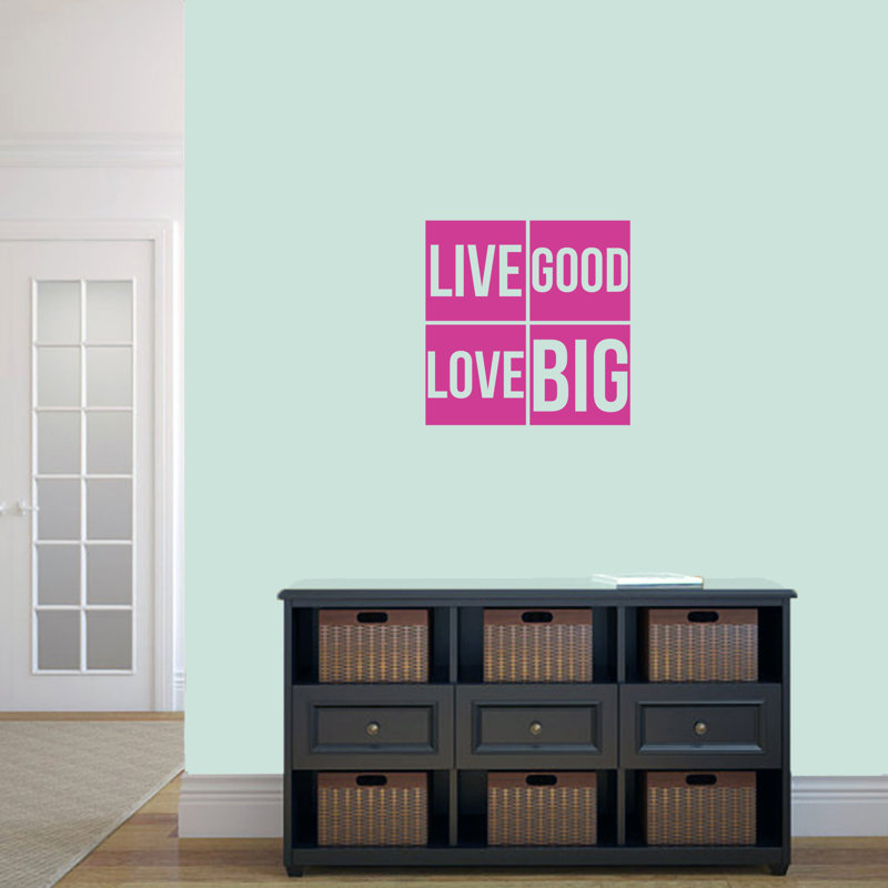 Décalcomanie murale big good love big Weathers, Rose vif