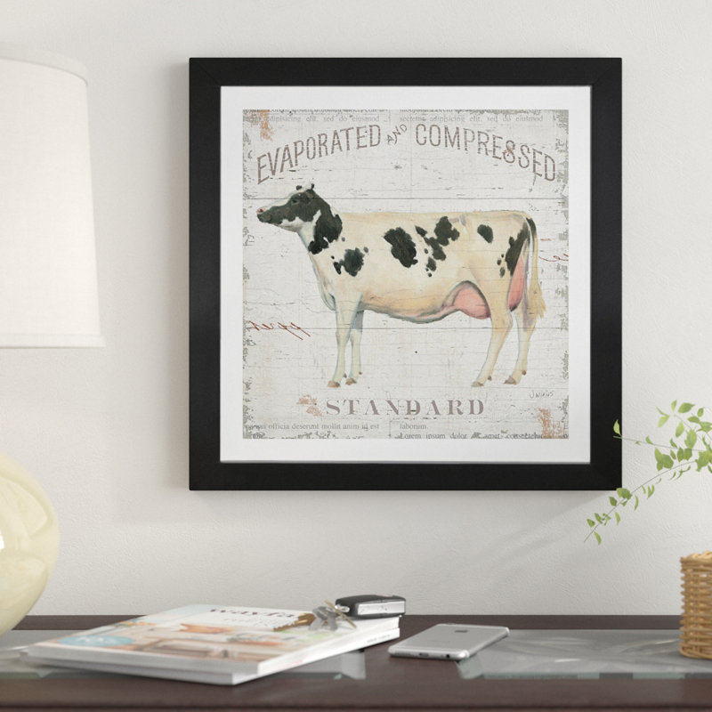 « on the farm », reproduction d’impression sur toile, Toile blanche encadrée, H 37 po x l 37 po x P 1,5 po