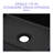 16"X12" Black Ceramic Rectangular Vessel Bathroom Sink