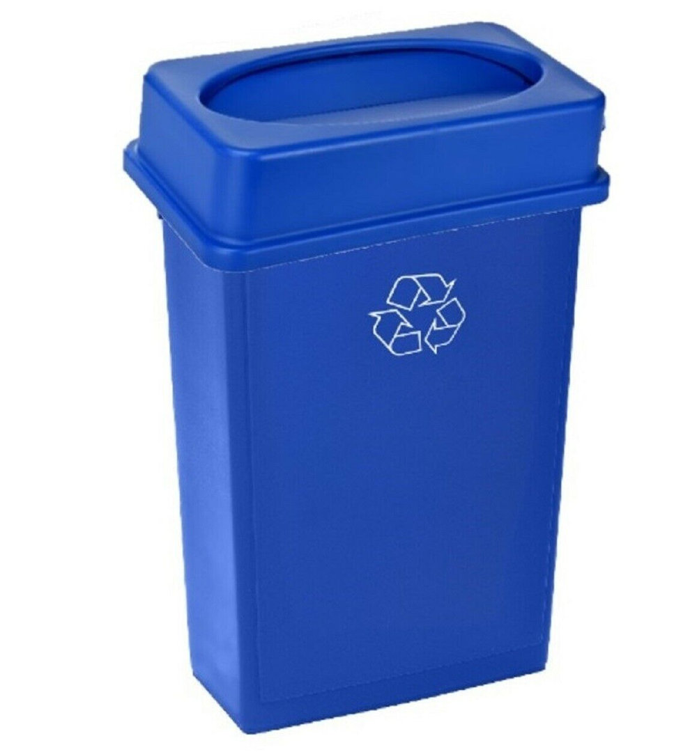 23 Gallon Trash Can Recycle Bin and Drop Slot Lid Alpine Industries