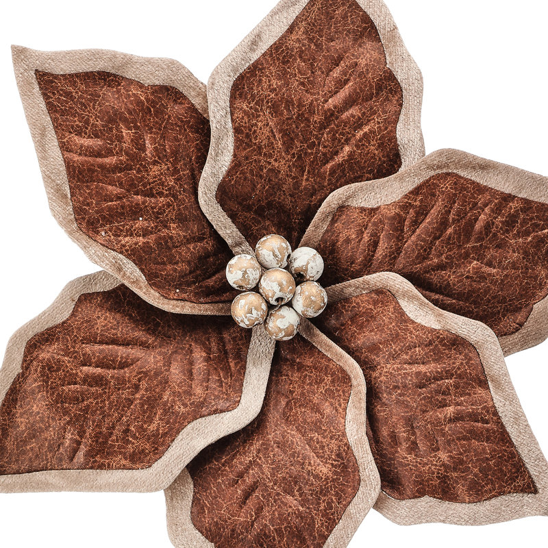 Tige de poinsettia en cuir 24 po
