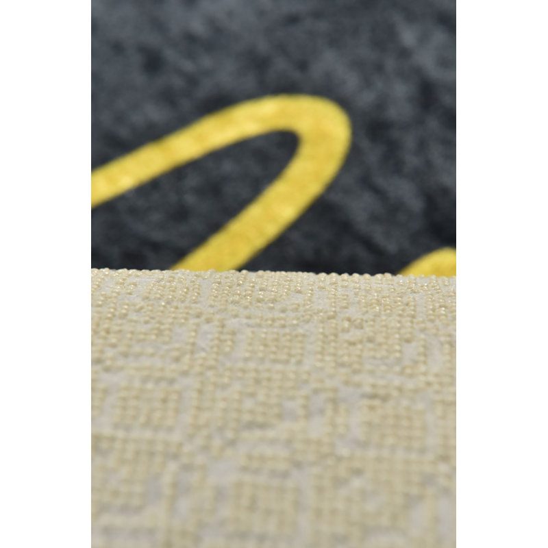 Stylish Round Carpet, 55.1 in Diameter, Soft 100% Polyester, 0.4 in Pile Height | Antibacterial, Non-Slip Underside, Machine Washable at 86°F | Ideal for Living Room, Bedroom, & Play Areas, Durable & Easy to Maintain