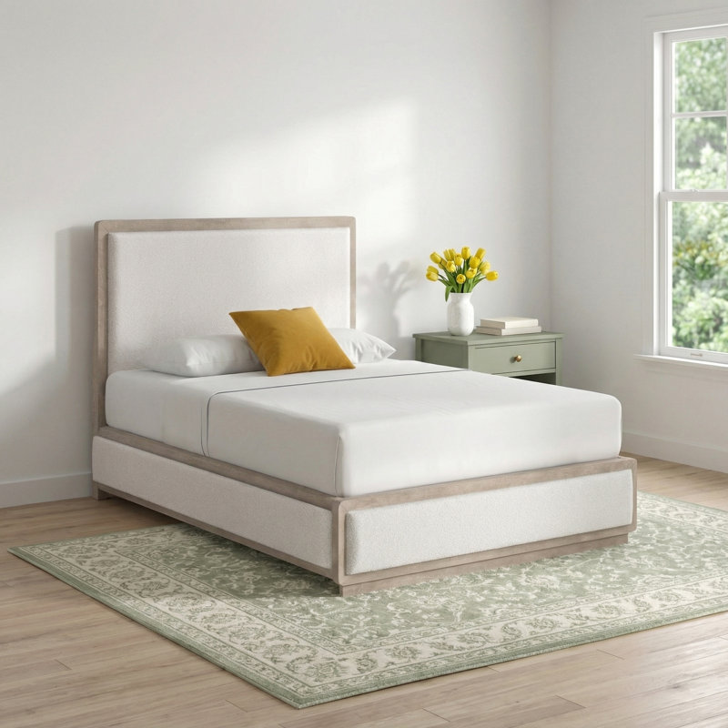 Mayhew Upholstered Standard Bed, Queen