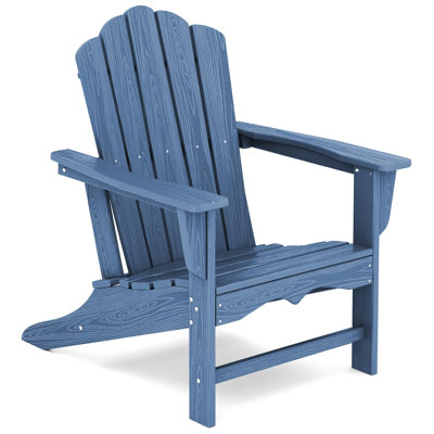 Black Oversized Adirondack - Durable HDPE Outdoor Comfort Chair by Darby Home Co