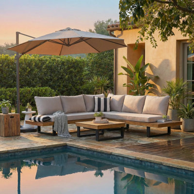 Abhipsa Acacia 5 - Person Patio Conversation Set with Cushions