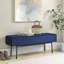 Banc rembourré de style contemporain pour chambre en velours