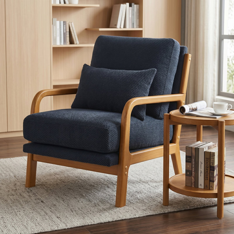 Chaise longue en bois, Black