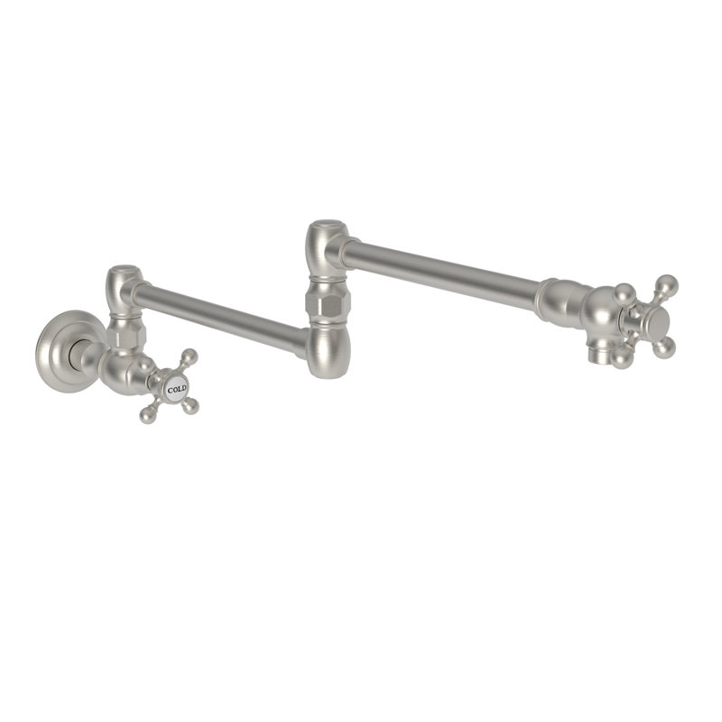 Chesterfield Wall Mount Pot Filler, Satin Nickel (PVD)