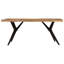 Amil Rectangular Wood Top Dining Table with Iron Base-623876092