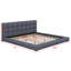 Base de lit plateforme minimaliste à profil bas, tête de lit tapissier souple, support de lattes durable-133286805-133286807