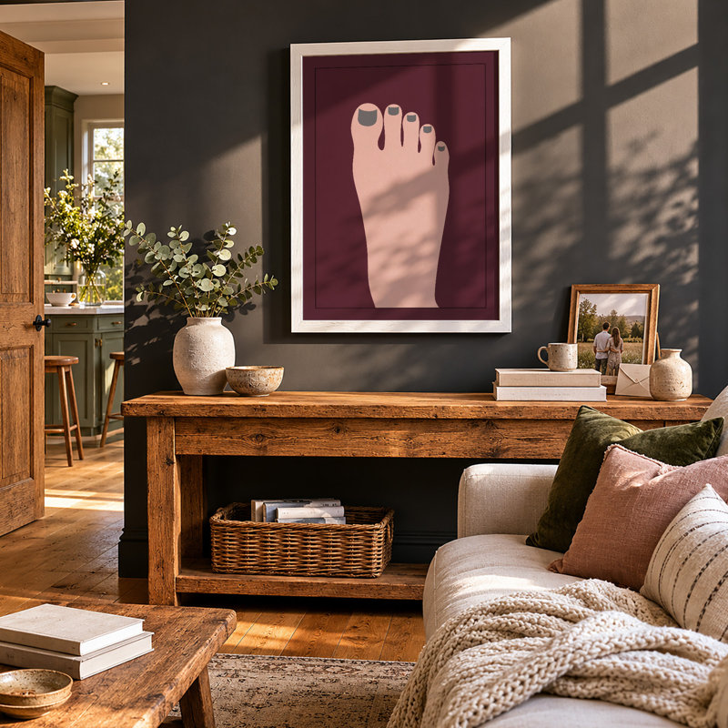Swollen Foot Study Minimalist - Print, A2 - 59.4 x 42.0 cm, White