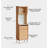 Solid Beech Pantry Cabinet with Sintered Stone Top, Slim & Tall Design