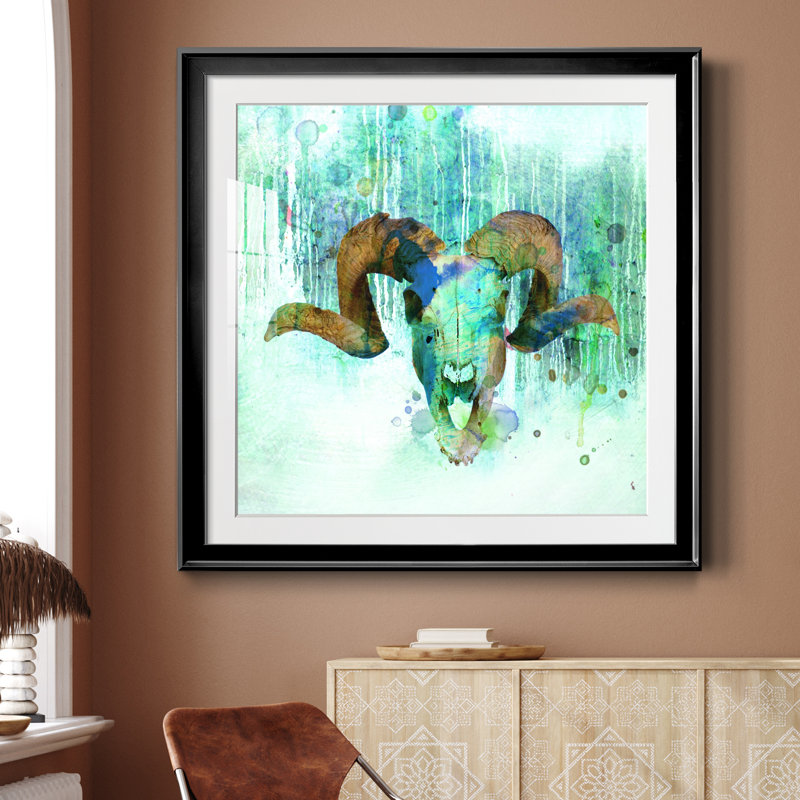 Au-delà de la forêt II - peinture encadrée, H 26,5 po x l 26,5 po x P 1,5 po, Cadre noir