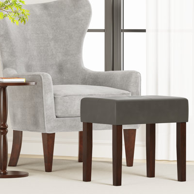 Tabouret de repose-pieds rectangulaire en cuir Nakendra