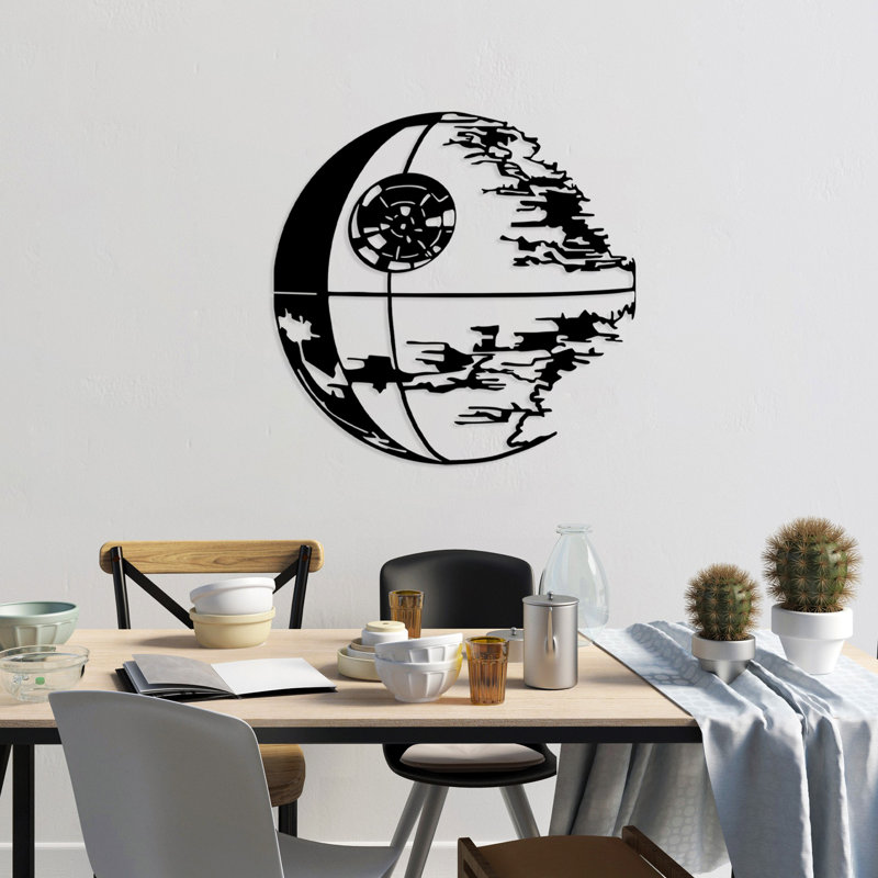 Elegant Black Metal Wall Accessory, 26.8 x 27.6 inches | 100% Metal Construction, Thickness: 0.06 inches | Lightweight at 1.3 lbs, Perfect for Home Decor | Stylish & Durable Wall Art for Any Room