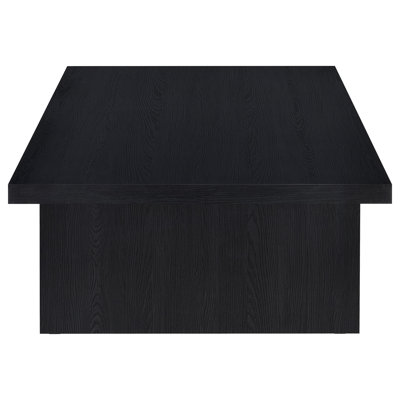 Black Rectangular Engineered Laminate Coffee Table