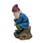 Figurine musquée bleue: gnome pensif en polyrésine