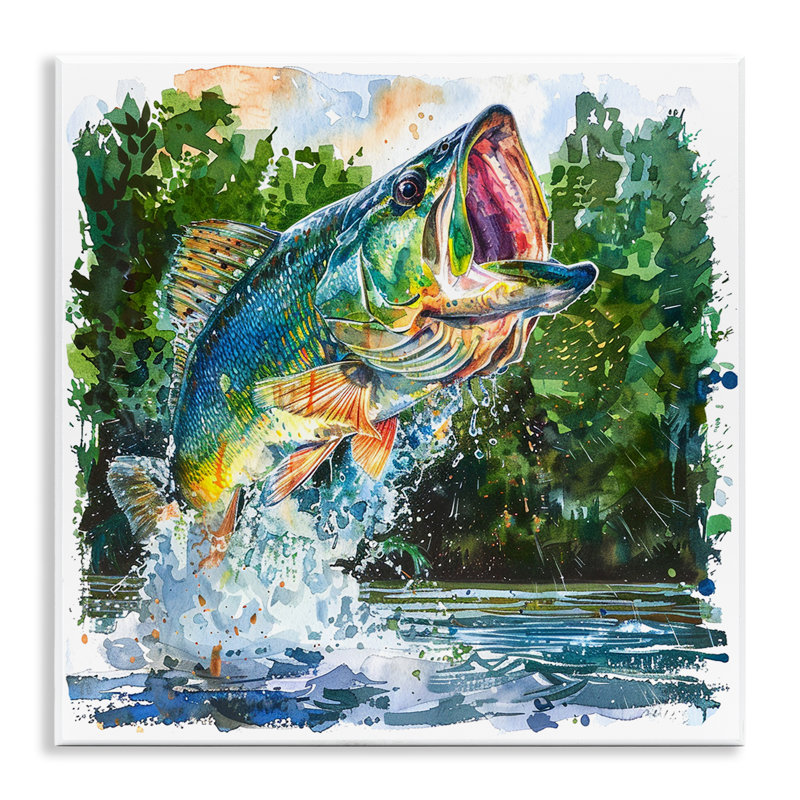  "Splashing Bass Fish", art mural par LSR Design Studio