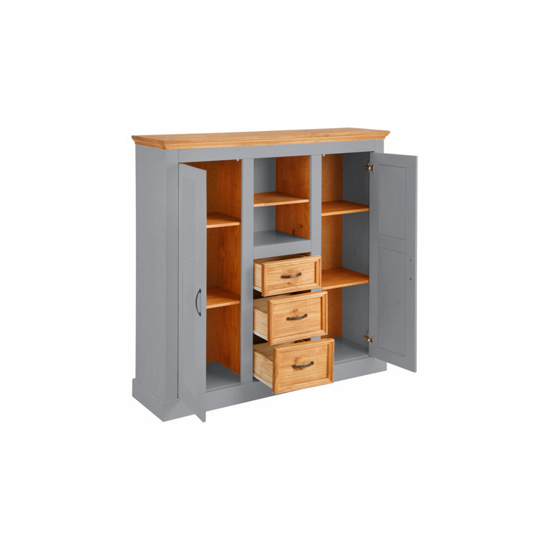 Perley 130cm Sideboard, Grey / White