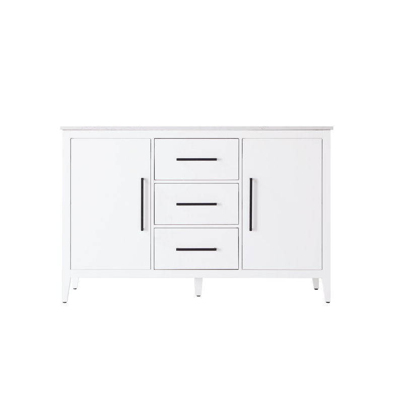 Meuble-lavabo double 54 po, Blanc