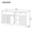 Buffet moderne en bois avec éclairage à DEL et prises de courant modernes pour un rangement polyvalent-1053870609