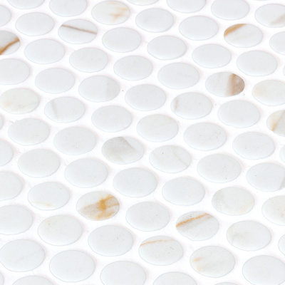 Spectrum Classic Penny Round 3/4" Recycled Glass Floor and Wall Mosaic