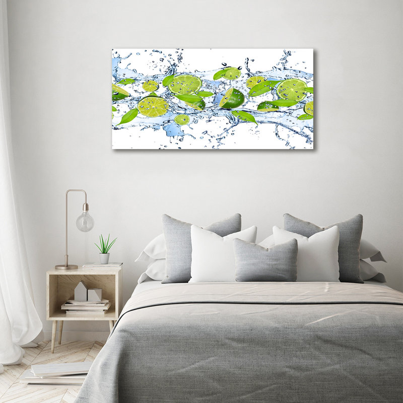 Limes And Water - Wrapped Canvas Print, Canvas, 70cm H x 140cm W