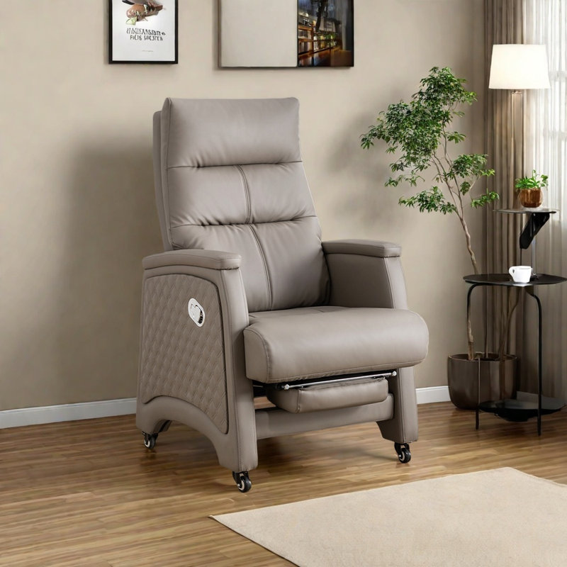 Fauteuil de bureau, de loisir et confortable, Gris kaki