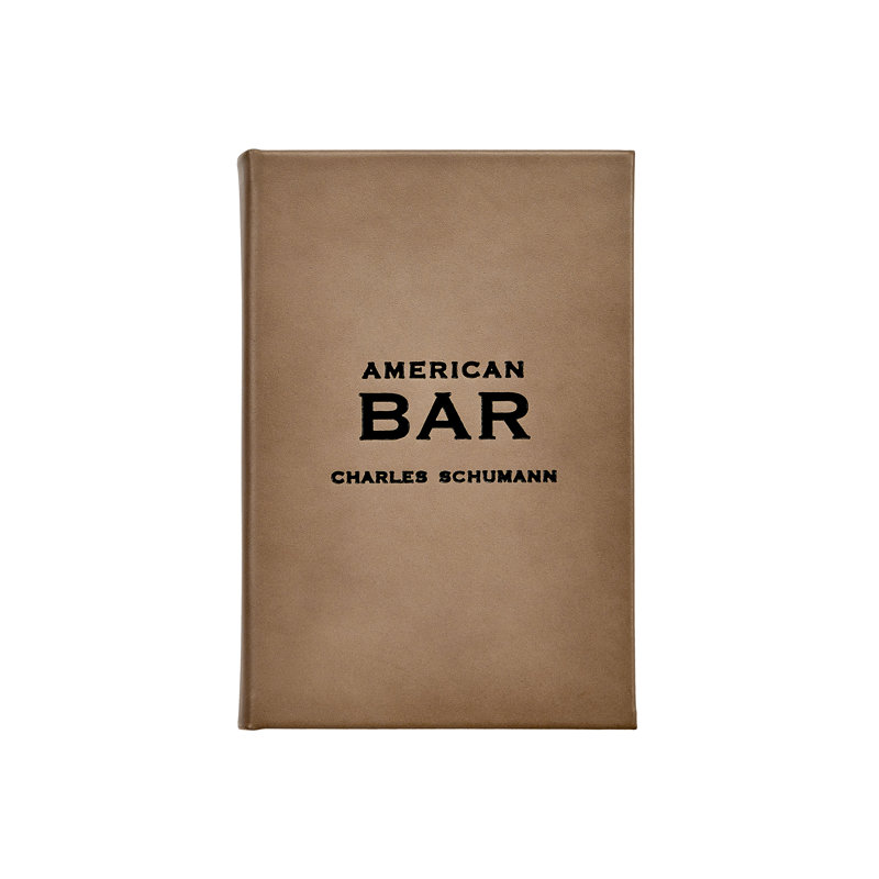 Graphic Image American Bar Coffee Table Book, Leather, Taupe