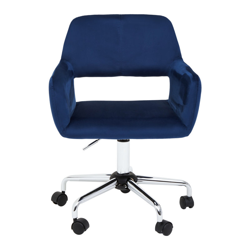 Bowry Polyester Blend Office Chair, Blue