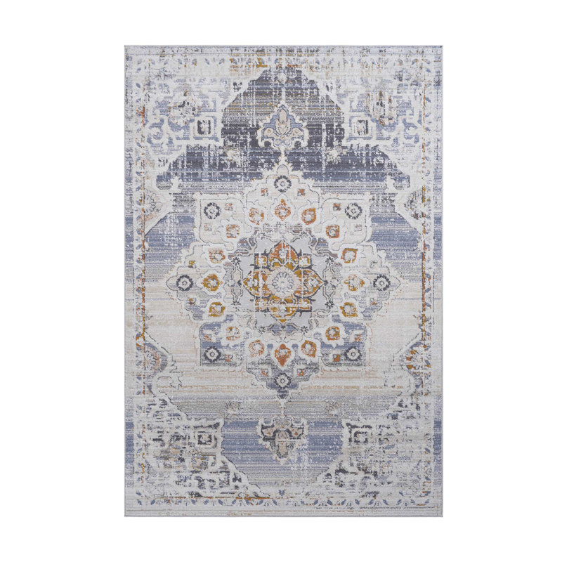 Collection Cream /Medallion Non-Shedding Living Room Bedroom Dining Home Office Stylish and Stain Resistant Area Rug