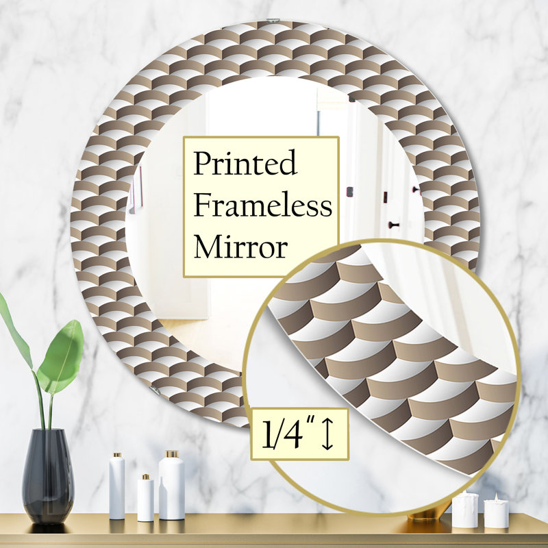 Miroir mural scandinave 7, H 31,5 po x l po