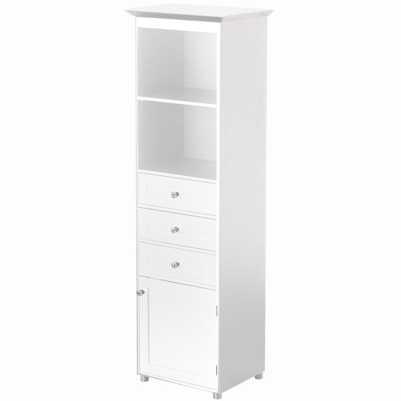 Ostia Freestanding Linen Cabinet, White