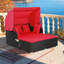 Nakeysha 165cm Wide Patio Daybed with Cushions-600147148