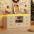 Juventina 70" 7 Drawer Dresser With Power Outlets, LED Lights, And 2 Open Storage Shelves-1521159774