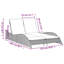  Chaise longue en polyester brun avec coussins 44,9 po x 80,7 po x 28,7 po-14844696