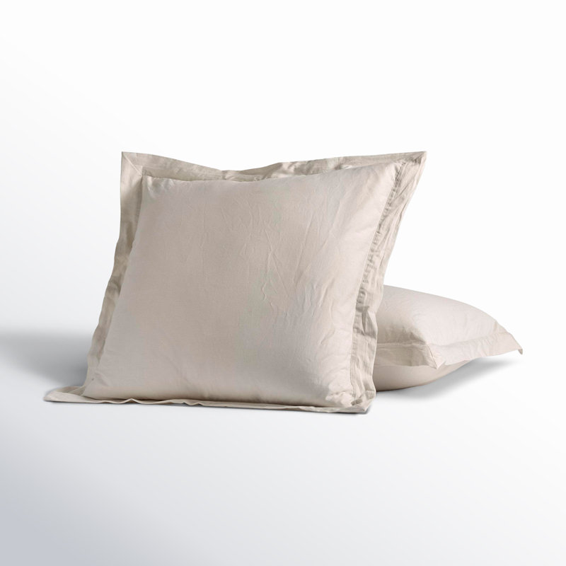 Cloud Soft Sateen Sateen Standard Sham Set, Euro, Pale Gray