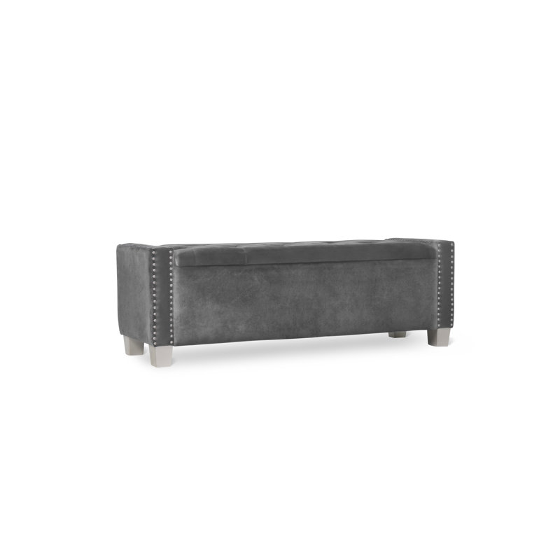 Banc de rangement, gris