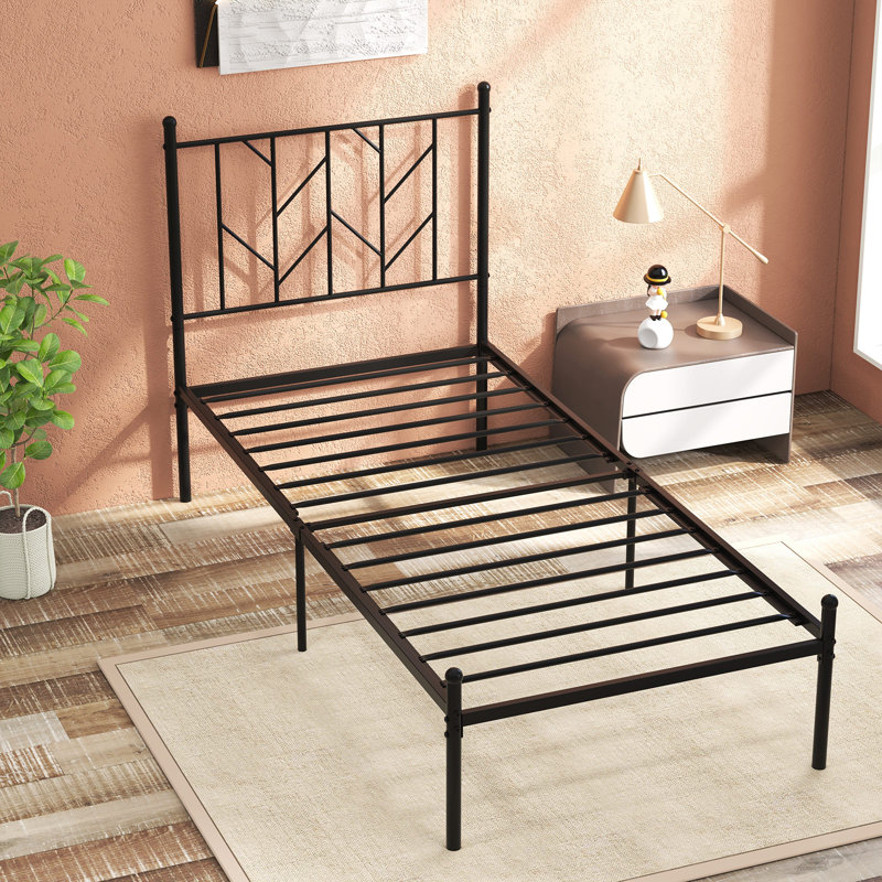 Ailse Bed, Single (197 x 91 cm), Black