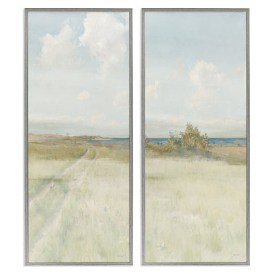 Grass Path to Beach Alcove 2 PC Giclee Art Set by Steller Design Studio