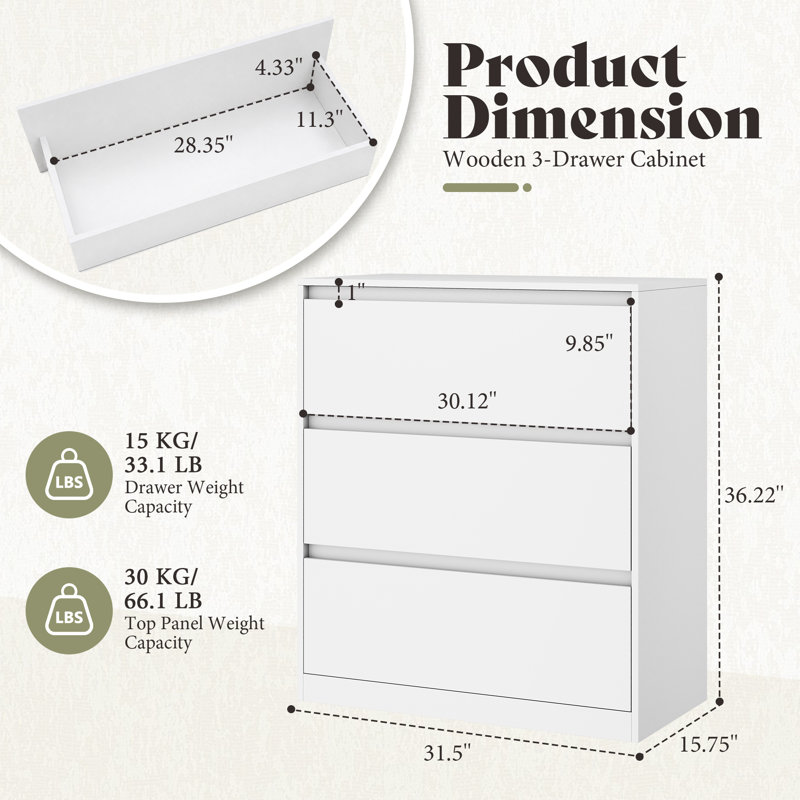 Armoire de rangement modulaire à monter soi-même, ensemble de 3 pièces et 3 tiroirs