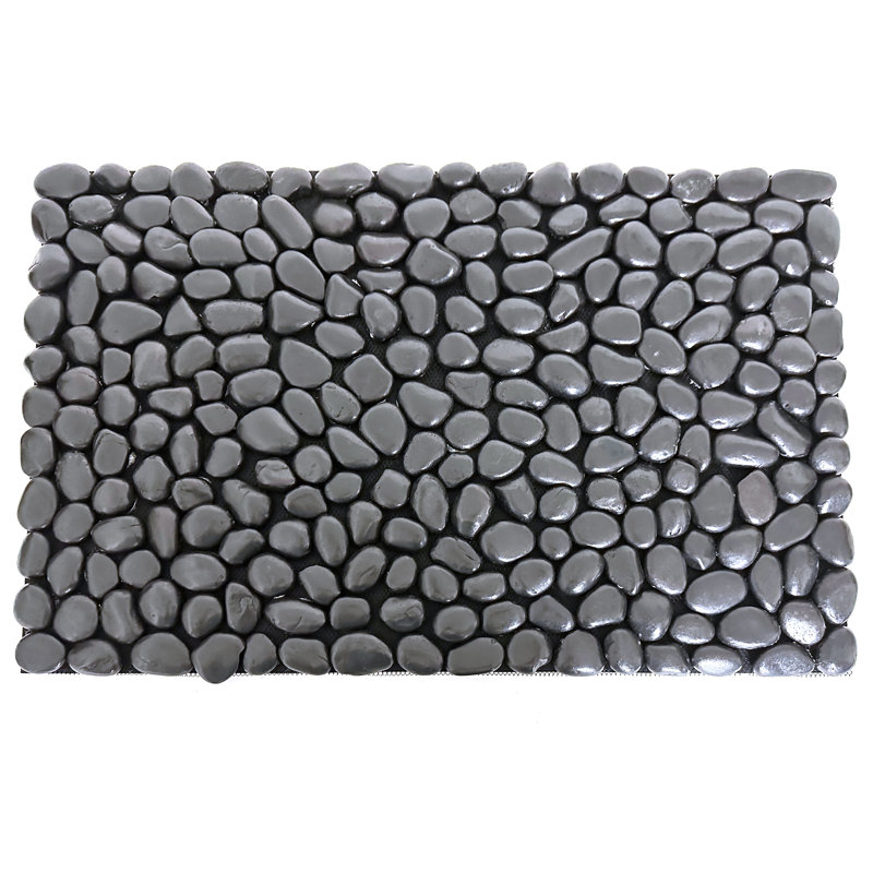 Briahnna Non-Slip Doormat, Glossy Black