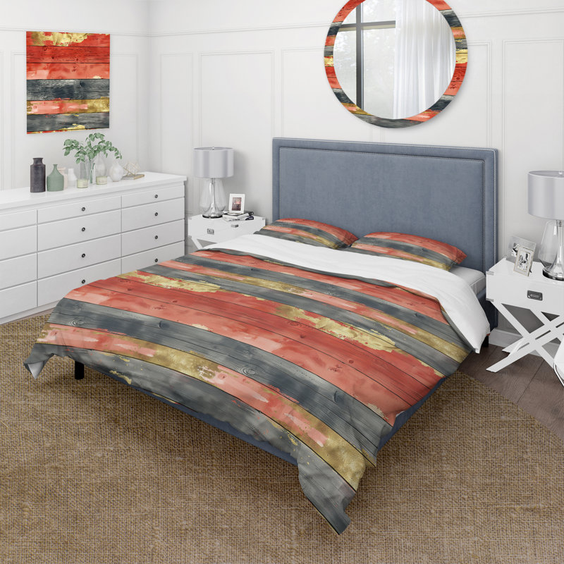 Ensemble de housse de couette Country, Housse de couette très grand + 2 taies décorativ
