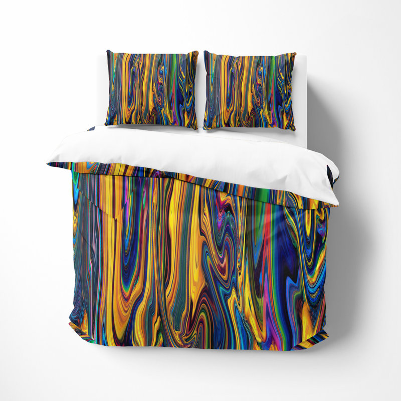 Abstract Duvet Cover, King Duvet Cover + 2 King Shams