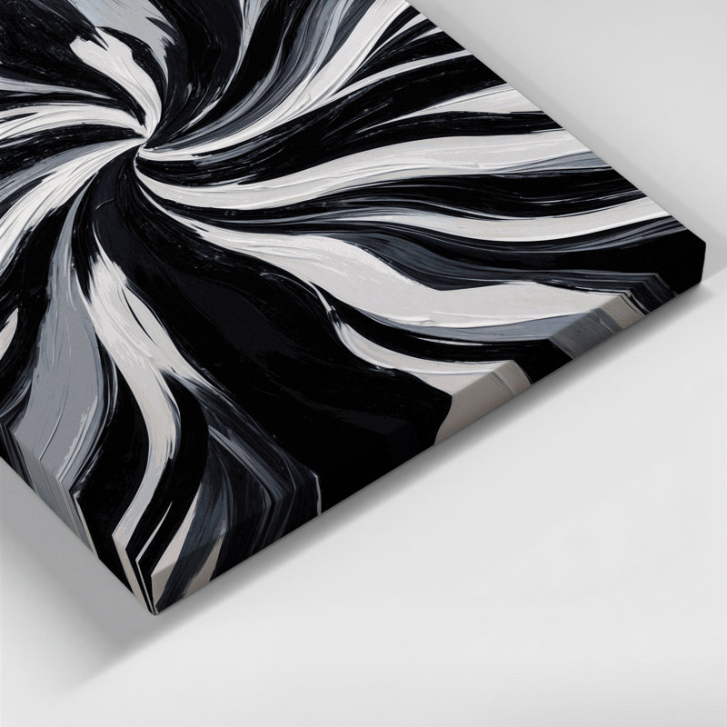 Abstrait art figuratif noir sur toile 56, H 20 po x l 16 po