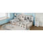 Structure de lit plateforme simple en bois avec barrière de sécurité, tablettes de rangement latérales et étagère à livres, lit de plancher compact, blanc et blanc-33017211-33017208