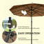 Parasol à double face, parasol à double face avec base, parasol de patio avec lumières solaires à DEL-1299230474