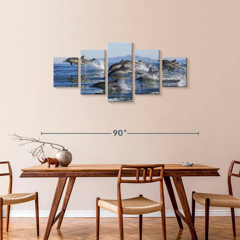 Dolphin Pod, 34" H x 74" W