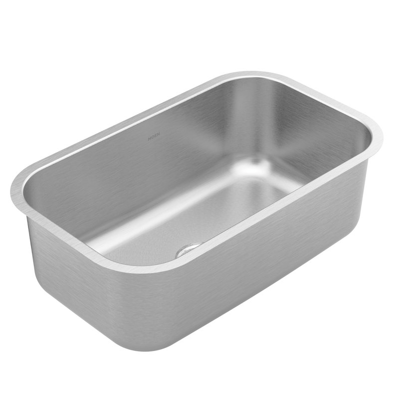 Prep 1800 Series Stainless Steel Undermount 23" x 18" Single Bowl Kitchen Sink, 18-Gauge, 10" H x 30" L x 18" W